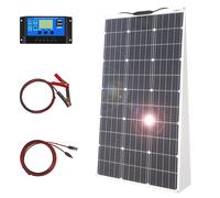 Kit pannello solare flessibile 12V 100W 200W monocristallino impermeabile con controller per camper da campeggio all'aperto 100w Panel