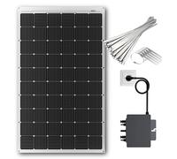 Kit Pannello Solare Flessibile 315 W Microinverter e Cavo - Modulo Monocristallino IP67 Ultra Sottile 167×99,6×0,15cm - Pannello Fotovoltaico Plug and Play da Balcone Facile da Installare