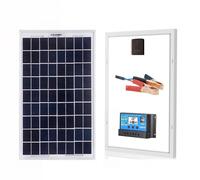 Kit Pannello solare Fotovoltaico 10W con Regolatore PWM 10A ricarica batteria