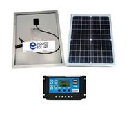 kit Pannello Solare Fotovoltaico 20W 12V- Monocristallino + Regolatore Solare