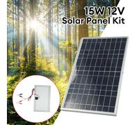 Kit Pannello Solare Impermeabile 15W 12V Clip Soluzione Alimentazione Affidabile