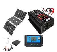 Kit pannello solare impermeabile da 60 W con controller intelligente - Doppio display a LED for casa, camper e campeggio(110V)