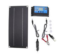 Kit pannello solare, kit di avvio per pannello solare portatile da 600 W 18 V con pannello solare monocristallino da 600 W + regolatore di carica 100 A 12 V 24 V per camper, auto, barca, rimorchio