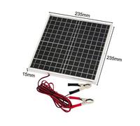 Kit Pannello Solare Monocristallino Compatto 12W con Clip Batteria e Controller