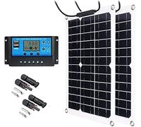 Kit pannello solare monocristallino da 200 W, semi-flessibile e pieghevole, per soluzioni di alimentazione off-grid per camper, barche e camper con controller da 10 A