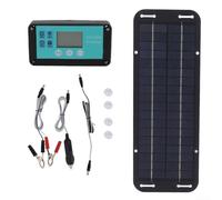 Kit pannello solare monocristallino da 30 W 12 V per batteria per caricabatterie con controller resistente alle intemperie per veicoli e rimorchi marini, senza manutenzione, 345 x 125 mm