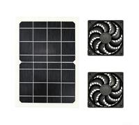 Kit pannello solare monocristallino da 30 W con doppie ventole di scarico per pollai, serre e camper, set di ventilazione fotovoltaica impermeabile IP65