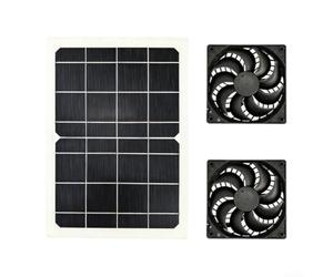 Kit pannello solare monocristallino da 30 W con doppie ventole di scarico per pollai, serre e camper, set di ventilazione fotovoltaica impermeabile IP65