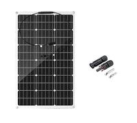 Kit pannello solare monocristallino da 80 W 18 V con controller impermeabile 40 A, caricatore solare portatile per camper, roulotte, barche, design leggero a doppia scheda, ideale per avventure