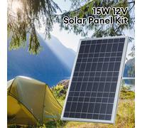 Kit Pannello Solare Monocristallino Efficiente 15W per Clip Alligatore Esigenze