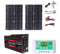 Kit pannello solare off-grid da 4000 W, con controller da 50 A for camper e campeggio(Black)