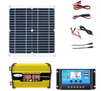 Kit pannello solare off-grid da 4000 W con pannello impermeabile da 300 W e controller da 100 A - Sistema di alimentazione doppio e CA for uso esterno(220V)