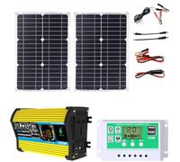 Kit pannello solare off-grid da 6000 W con regolatore di carica da 50 A e doppio display LCD for camper, barche e backup di emergenza(Unique Colour)