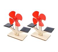 Kit pannello solare per bambini Assemblare il proprio ventilatore e conoscere i concetti di energia rinnovabile (2 pezzi)