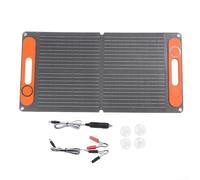 Kit pannello solare portatile da 80 W con doppia porta USB e uscita CC 12 V, pieghevole con maniglia per un facile trasporto e soluzioni energetiche esterne
