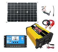 Kit pannello solare portatile | Kit pannello solare portatile,Regolatore di ricarica solare automatico, 2 porte di uscita USB, display digitale, a energia solare completa