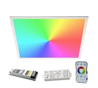 KIT PANNELLO ULTRA SLIM LED 94W CENTRALINA SMART WIFI 24V RGB+3000K RGBW ALEXA G