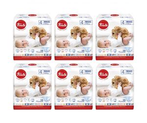Kit Pannolini Trudi 7-18 Kg Misura 4 Maxi 6 Pacchi da 18 pz