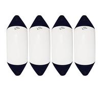 Kit Parabordi per Barca Navpower Navprotect, Set Parabordi Barca F0 F1 F2 F3, Multipack 1/2/4/6 Unit, PVC Marino, Bianco/Blu, Compatibile con Majoni Polyform