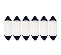 Kit Parabordi per Barca Navpower Navprotect, Set Parabordi Barca F0 F1 F2 F3, Multipack 1/2/4/6 Unit, PVC Marino, Bianco/Blu, Compatibile con Majoni Polyform