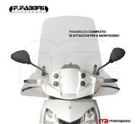 KIT PARABREZZA PARAVENTO ALTO FABBRI + ATTACCHI MALAGUTI PASSWORD 250 2005-2008