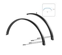 KIT PARAFANGHI TREKKING 55mm ALLUMINIO NERO WAG PER EBIKE MTB RUOTA 27.5>29