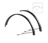 Wag Aluminium Fenders Set Trekking 65 27.5-29´´ X 65 Mm Argento 27.5-29´´ Matt Black