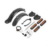 Kit parafango parafango e staffa luce posteriore per Xiaomi M365 Scooter ABS finitura riflettente migliora la visibilità notturna (set nero e giallo)