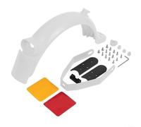 Kit parafango posteriore con supporto e portatarga per Xiaomi M365/1S/Pro/Pro2, in ABS + PC, con strisce riflettenti, 32 x 16 x 5 cm, colore: bianco