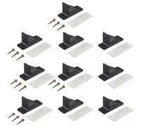 Kit paraneve in policarbonato, 10 pezzi, per tetti metallici, inclusi piedini e viti che supportano installazioni standard sul tetto inclinato (nero)