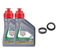 KIT PARAOLI FORCELLA 40X52X8/10,5 OLIO FORCELLA CASTROL FORK OIL 10W