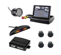 KIT PARCHEGGIO CON MONITOR 4,3" TELECAMERA RETROMARCIA 9 LED E SENSORI