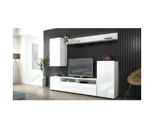 KIT PARETE ATTREZZATA LIVING BRIDGE CM. 207X170X34 BIANCO LUCIDO