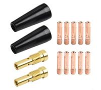 Kit Parti di Consumo per Torcia di Saldatura Senza Gas 14AK con Ugelli Punte e Supporti Diffusore per MB14 Per Attrezzature MIG