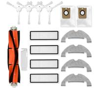 Kit parti di ricambio compatibile con Dreame D10 Plus RLS3D Ricambi Accessori, 1 Spazzola Principale 4 Spazzole Laterali 4 Filtri HEPA 4 Panni Mop 2 Sacchetti per la Polvere