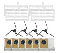 Kit parti di ricambio per aspirapolvere robot Eufy C10, accessori per aspirapolvere, include 4 filtri, 6 sacchetti per la polvere, 4 spazzole laterali