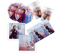 Kit Party Tavola Anna ed Elsa Frozen 2 per 24 Persone per Feste di Compleanno (Premium)