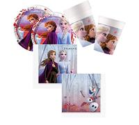 Kit Party Tavola Anna ed Elsa Frozen 2 per 24 Persone per Feste di Compleanno (Standard)