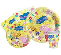 Kit Party Tavola Peppa Pig Peppa's Birthday per 8 persone (44 pezzi: 8 8 people
