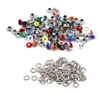 HEEPDD Kit passacavi 100 Pezzi, Occhielli in Metallo colorato in Alluminio da 4 mm per Scarpe, Vestiti, Borsa, Artigianato, Progetto Fai da Te (Mixed Color)