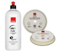 Kit Pasta Lucidante UNO PURE 1 Lt + Tampone in Spugna Ø 180 mm Rupes