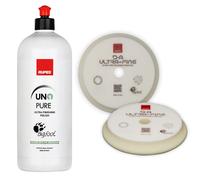 Kit Pasta Lucidante UNO PURE 250 ml + Tampone in Spugna Ø 150 mm Rupes