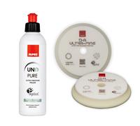 Kit Pasta Lucidante UNO PURE 250 ml + Tampone in Spugna Ø 180 mm Rupes