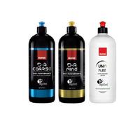 KIT PASTE PER LE 3 FASI LUCIDATURA RUPES DA COARSE + DA FINE + UNO PURE 3X1 LT