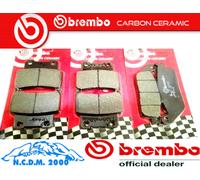 KIT PASTICCHE FRENO BREMBO ANTERIORI +POSTERIORI PER KYMCO XCITING 400 i 2012