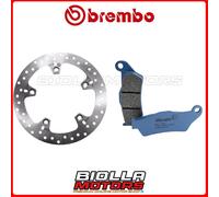 KIT PASTIGLIE + DISCO BREMBO BMW K 1300 R 1300 2010 POSTERIORE [09 - Fisso] 68B4