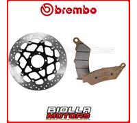 KIT PASTIGLIE + DISCO BREMBO DUCATI SCRAMBLER SIXTY 2 400 2018 ANTERIORE [90 - F