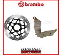 KIT PASTIGLIE + DISCO BREMBO DUCATI SCRAMBLER SIXTY 2 400 2021 ANTERIORE [73 - F