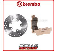 KIT PASTIGLIE + DISCO BREMBO KYMCO DOWNTOWN I ABS 300 2014 POSTERIORE [XS - Fiss