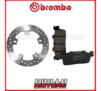 KIT PASTIGLIE + DISCO BREMBO KYMCO XCITING R I 300 2013 POSTERIORE [- - Fisso] 6